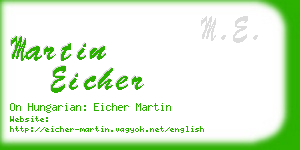 martin eicher business card
